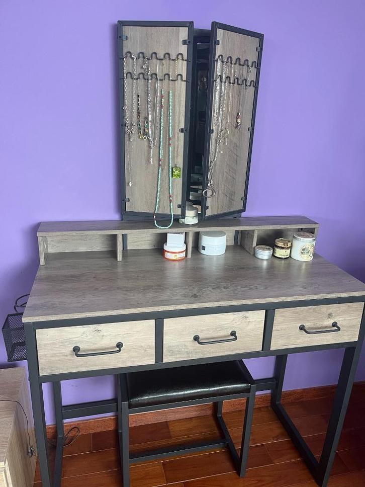 Coiffeuse, Huis en Inrichting, Tafels | Kaptafels, Zo goed als nieuw, 100 tot 150 cm, 50 tot 100 cm, Hout, Ophalen