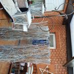 Staander met kandelaars en riet decoratie, Huis en Inrichting, Woonaccessoires | Kandelaars en Kaarsen, Ophalen