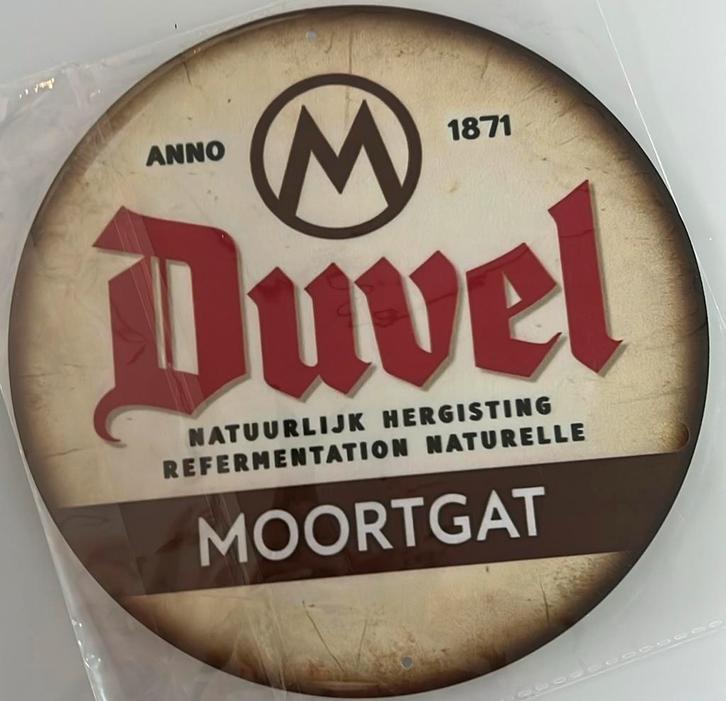 Reclamebord vintage Duvel Moortgat - mancave poolhouse nieuw, Verzamelen, Biermerken, Nieuw, Reclamebord, Plaat of Schild, Duvel
