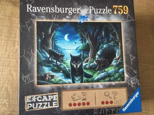 Ravensburger Escape puzzel "De Roedel Wolven", Hobby en Vrije tijd, Denksport en Puzzels, Zo goed als nieuw, Legpuzzel, 500 t/m 1500 stukjes