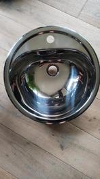 2 lavabo's / waskommen in inox, Ophalen, Gebruikt, Wasbak of Wastafel