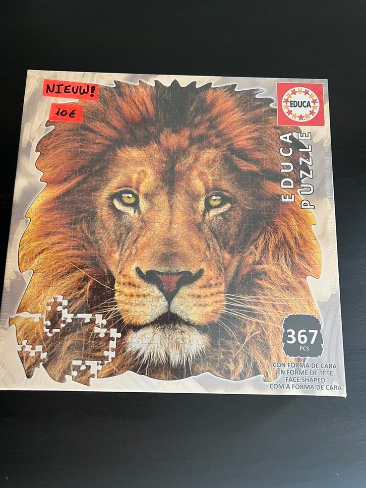 Puzzel Educa leeuw - ongeopend in verpakking, Hobby en Vrije tijd, Denksport en Puzzels, Nieuw, Legpuzzel, Minder dan 500 stukjes