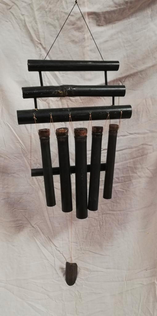 carillon black zen en bambou 50 cm, Maison & Meubles, Accessoires pour la Maison | Décorations murale, Neuf, Enlèvement ou Envoi