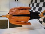 Oranje lederen jas, Kleding | Dames, Ophalen of Verzenden, Gedragen, Oranje