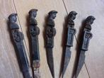 5 antieke gietijzeren luikhouders / luikwervels (herderin), Ophalen, Gebruikt, IJzer, Overige typen