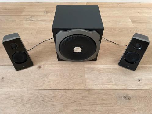 Trust speakers met subwoofer, Computers en Software, Pc speakers, Zo goed als nieuw, Ophalen of Verzenden