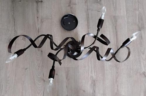 Plafondlamp 4-lichts, met ledlampen, Huis en Inrichting, Lampen | Plafondlampen, Zo goed als nieuw, Metaal, Ophalen of Verzenden