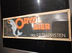 Orval bierreclame blik, Verzamelen, Ophalen of Verzenden, Zo goed als nieuw, Reclamebord, Plaat of Schild, Overige merken