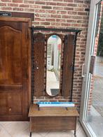 Vintage vestiaire met spiegel en zitbankje/opberg, Huis en Inrichting, Ophalen, Gebruikt