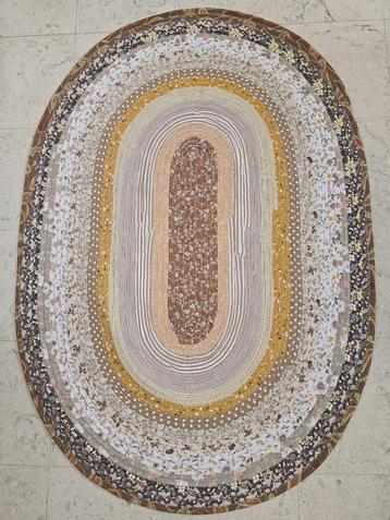 Uniek ovaal vloerkleed - 98x120cm/Handgemaakt/Gemaakt in Bel beschikbaar voor biedingen