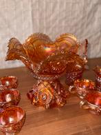 Prachtige antieke set carnival glass, Ophalen
