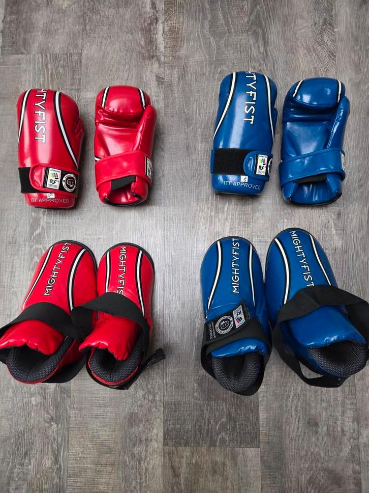 Hand & Voetbeschermers van MightyFist, Sport en Fitness, Vechtsporten en Zelfverdediging, Zo goed als nieuw, Taekwondo, Vechtsportbescherming