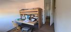 Hoogslaper met inschuifbaar bureau, Huis en Inrichting, Slaapkamer | Bedden, 90 cm, Modern, Gebruikt, 210 cm