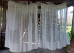 Twee witte transparante gordijnen, Huis en Inrichting, Stoffering | Gordijnen en Lamellen, 200 cm of meer, 100 tot 150 cm, Classique