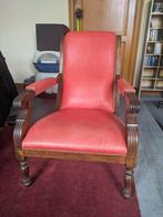 Chaise Voltaire en cuir rouge, Ophalen