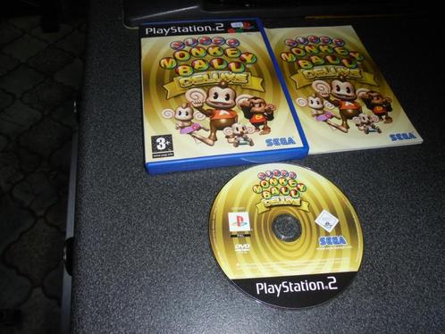 Playstation 2 Super Monkey Ball Deluxe (orig-compleet), Games en Spelcomputers, Games | Sony PlayStation 2, Gebruikt, 2 spelers