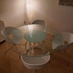 Vintage design tafel met 4 stoelen, Antiek en Kunst, Ophalen