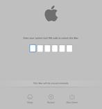 Deblocage EFI Macbook – iCloud - PIN CODE 4 ou 6, Ophalen, Zo goed als nieuw