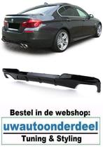 Bmw 5 serie F10 M Pakket Diffuser Glans Zwart Dubbele Uitlaa, Auto-onderdelen, Nieuw, Ophalen of Verzenden, BMW