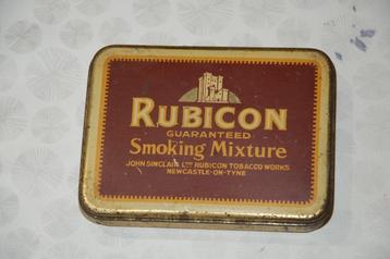 Oud blikken doosje Rubicon tabak beschikbaar voor biedingen