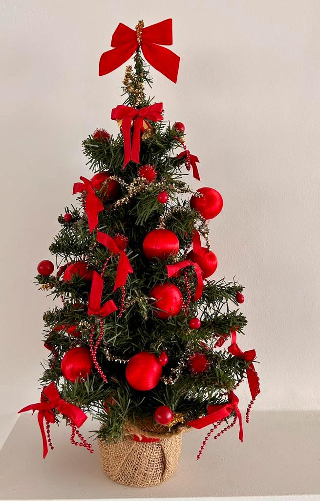 Kleine kerstboom met versiering, Diversen, Kerst, Zo goed als nieuw, Ophalen of Verzenden