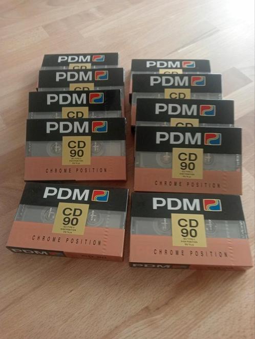Audio muziek cassettes PDM CD90 Geseald (10 stuks), Cd's en Dvd's, Cassettebandjes, Nieuw in verpakking, Onbespeeld, 2 t/m 25 bandjes