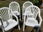 4 stappelbare Grosfillex tuinstoelen, Ophalen, Gebruikt, Stapelbaar