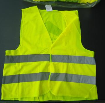 10 gilets fluorescents, taille XL