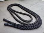 Corde à ondulations (battle rope) noir de +- 12 mètres, Sport en Fitness, Overige typen, Gebruikt, Ophalen, Armen