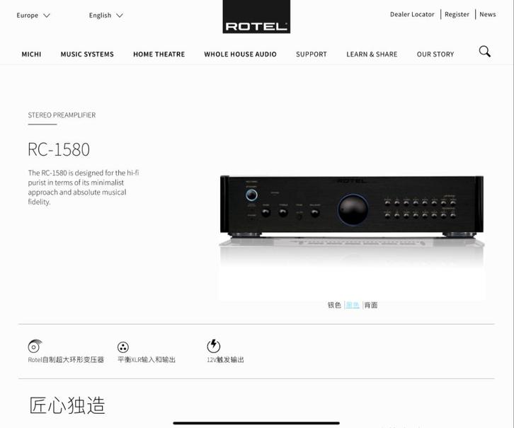Prachtige ROTEL Pre-Amplifier RC1580, Audio, Tv en Foto, Versterkers en Ontvangers, Zo goed als nieuw, Stereo, Ophalen of Verzenden