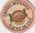 BIERKAART   AMSTEL BOCK BIER, Verzamelen, Biermerken, Viltje(s), Amstel, Zo goed als nieuw, Verzenden