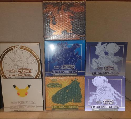 Pokemon collectie etbs (7 Elite Trainer Boxen), Hobby en Vrije tijd, Verzamelkaartspellen | Pokémon, Ophalen