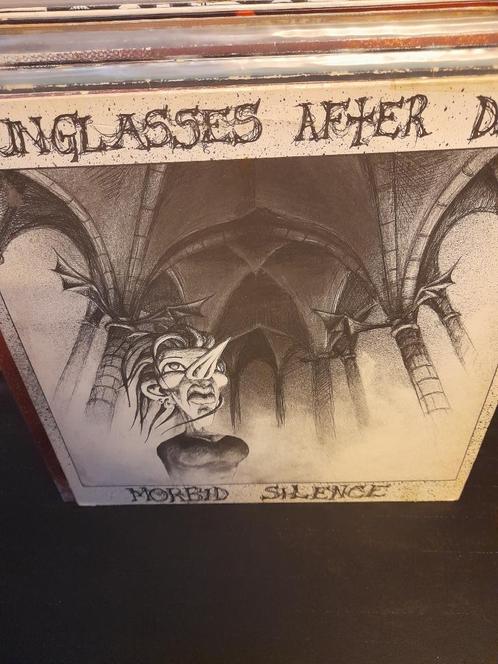 lp - morbid silence - sunglasses after dark, Cd's en Dvd's, Vinyl | Hardrock en Metal, Gebruikt, Ophalen of Verzenden