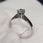 Diamond ring 18 karaat witgoud, Ophalen, Wit, Zo goed als nieuw, Met edelsteen