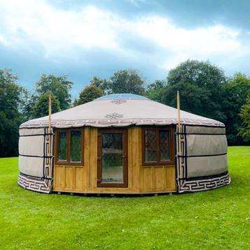 NIEUWE MODEL 7 Wanden yurt met ramen die open kunnen