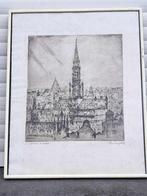 eau forte epreuve d artiste bruxelles de Henderyckx Leopold, Antiek en Kunst, Ophalen of Verzenden