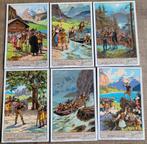 6 oude Liebig prenten: Willem Tell, Enlèvement ou Envoi, Utilisé, Autres sujets/thèmes, Gravure