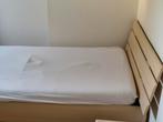Eenpersoonsbed met matras, 100 cm, Beige, Une personne, Enlèvement