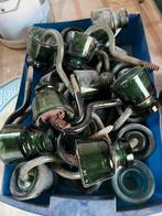 Oude glazen weide potten