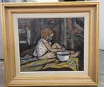 Fernand WESLY, de waskom, Antiek en Kunst, Kunst | Schilderijen | Klassiek, Ophalen of Verzenden