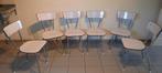 6 stuks Keukenstoelen, Ophalen, Gebruikt, Metaal, Vijf, Zes of meer stoelen