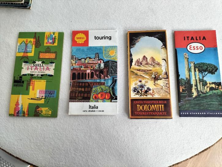 Oude wegenkaarten van ITALIË, Boeken, Atlassen en Landkaarten, Zo goed als nieuw, Landkaart, Italië, Ophalen of Verzenden