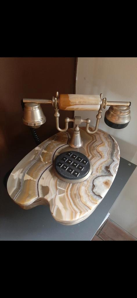 Téléphone vintage en onyx massif - artisanat italien, Antiek en Kunst, Antiek | Overige Antiek