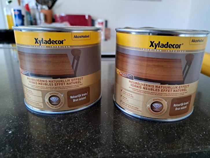 2 potten meubelvernis (0.5L) nieuw, Doe-het-zelf en Bouw, Verf, Beits en Lak, Nieuw, Minder dan 5 liter, Ophalen