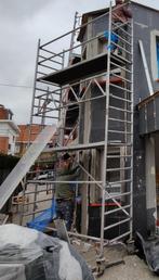 Layher rolsteiger — 5 m (H) x 3 m (B) x 0,70 m (D), Doe-het-zelf en Bouw, Steigers, Ophalen, Gebruikt, Rolsteiger of Kamersteiger