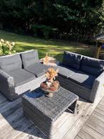 tuinlounge grijs, Tuin en Terras, Tuinsets en Loungesets, Ophalen, 4 zitplaatsen, Kunststof, Gebruikt