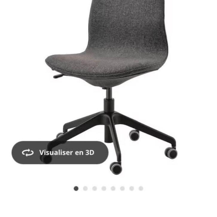 IKEA LANGFJALL zwarte stoel, Huis en Inrichting, Bureaustoelen, Zo goed als nieuw, Bureaustoel, Zwart, Ergonomisch, Ophalen