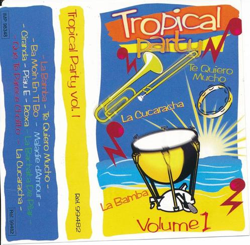 Music cassette   Tropical party Vol. 1 & 2, Cd's en Dvd's, Cassettebandjes, Zo goed als nieuw, Origineel, Verzamelalbums, Ophalen of Verzenden