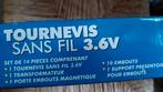 Tournevis sans fil 3.6 v, Enlèvement