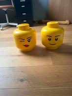 2 tetes de Lego, Maison & Meubles, Accessoires pour la Maison | Vases, Enlèvement, Comme neuf, Jaune, Moins de 50 cm